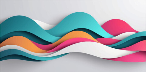 Colorful abstract background with flowing waves, a perfect vector illustration for web banners or business cards