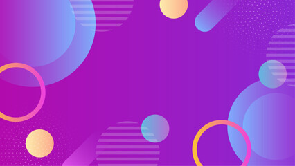 Abstract purple background with colorful circles suitable for modern graphic design projects, social media posts, web banners, and digital presentations.