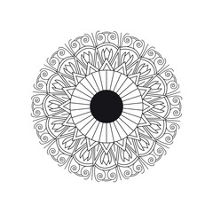 mandala design for coloring book, relaxing and easy Mandala art for tattoo design, vector mandala Art. 