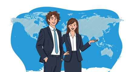 Global business professionals understanding international market trends and opportunities