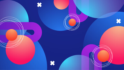 Abstract art with colorful circles and lines. Suitable for backgrounds, posters, and contemporary design projects needing a vibrant touch.