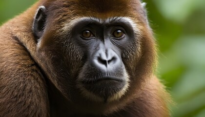 Fototapeta premium closeup of a woolly monkey