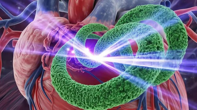 Conceptual 3D Visualization of Heart Structure and Cellular Activity
