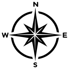 Obraz premium compass icon logo png transparant
