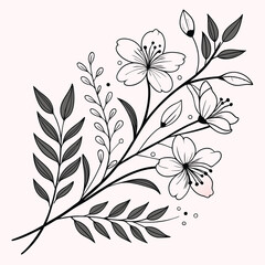 Floral design illustration graphic