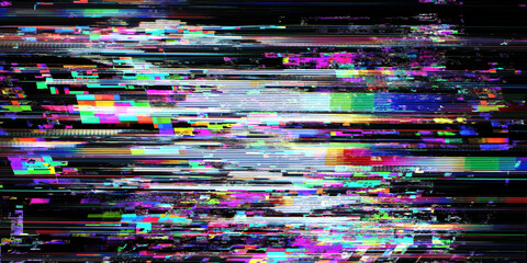 Glitch Overlay Stock Image In Black Background