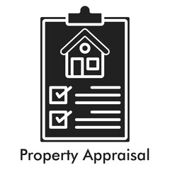 Property Appraisal Icon - Glyph Style