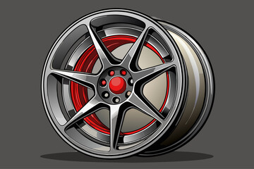 Obraz premium vector of Useful car alloy wheel design. Swirling pattern on transparent background