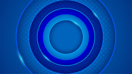 Concentric blue circles with a dotted pattern ideal for background design, abstract art, geometric themes, tech graphics, digital concepts.