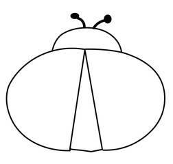 ladybug icon vector art on white background