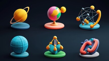 Conceptual Renderings of Science, Technology, Engineering, and Mathematics Icons