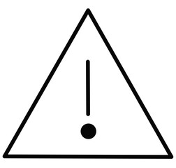 warning triangle warning sign on white background