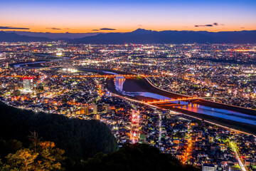岐阜県　金華山からの夜景