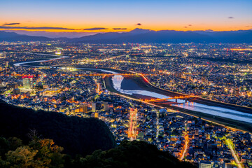 岐阜県　金華山からの夜景