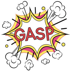 Gasp comic book speech bubble