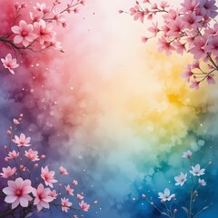 Pink cherry blossoms bloom beautifully on a spring tree branch, showcasing the delicate beauty of nature's floral artistry