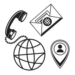 Global communication icons