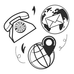 Global communication icons