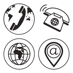 Global communication icons