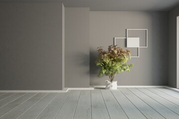Modern interior design. 3D illustration