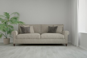 Modern interior design. 3D illustration