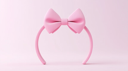 A single cute 3D chibi kawaii headband with a bowtie