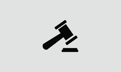 Gavel law office icon vector