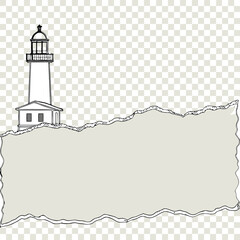 Lighthouse illustration design template