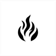 Fire Flame Icon in white background