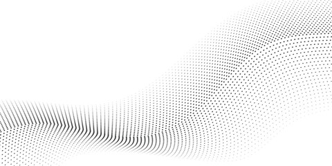 Abstract Waveform Dot Swirls on White