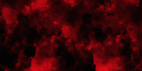 Red color powder explosion isolated on black background. Colorful dust explode. Paint Holi, dust particles splash. Network concept with spray. Futuristic technology element. 3D rendering.