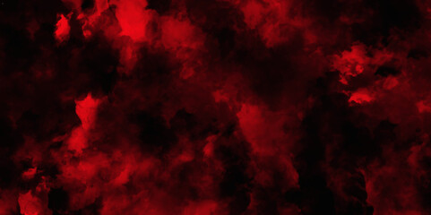 Red color powder explosion isolated on black background. Colorful dust explode. Paint Holi, dust particles splash. Network concept with spray. Futuristic technology element. 3D rendering.