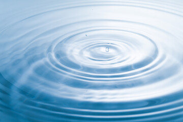 水面に落ちる水滴.