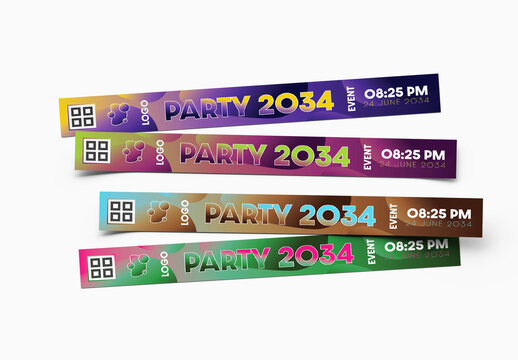 Colorful Event Wristband Design Templates