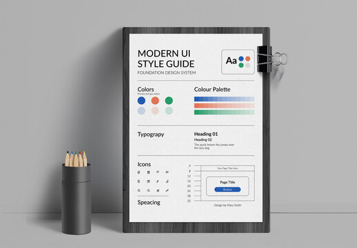 Modern UI Style Guide Kit