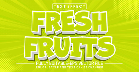 Fresh fruits font Text effect editable