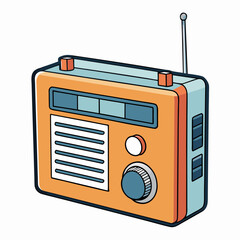 retro radio vector illustration