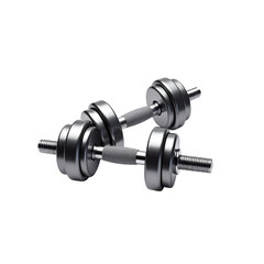 Pair of Metal Dumbbells for Fitness and Strength Training