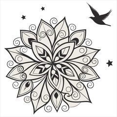 Vector doodle mandala . Ornamental luxury mandala Mandala Line Illustration . various mandala . Mandala Pattern Designs . Henna mandala. Mehndi style. Decorative pattern in oriental style.