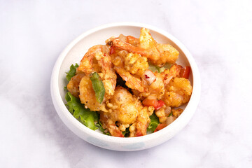 Crevette sel poivre plat traditionnel chinois