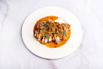 Poulet croustillant plat traditionnel chinois