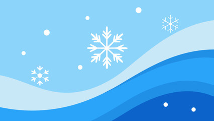 Blue Christmas winter holiday background with a festive design of snowflakes and stars