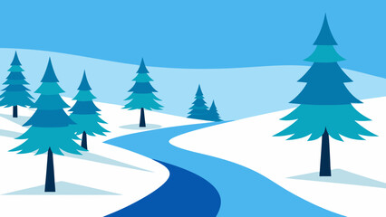 winter landscape with trees