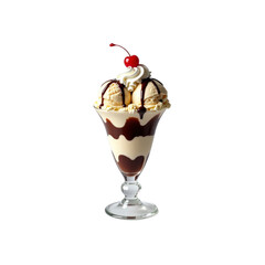 Decadent Chocolate Sundae with Vanilla Ice Cream and Whipped Cream