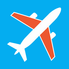 Naklejka premium Airplane Flight Icon Vector Design