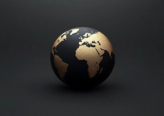 Golden Earth in Shadowed Grace Luxury Meets Global View Elegance on a Rotating Stage A World Designed in Black and Gold