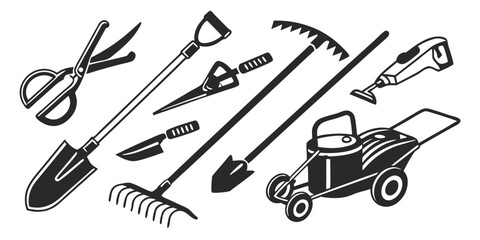 Collection of Garden Tools and Equipment