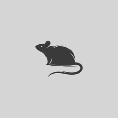 Mouse logo in bold and simple silhouette style.