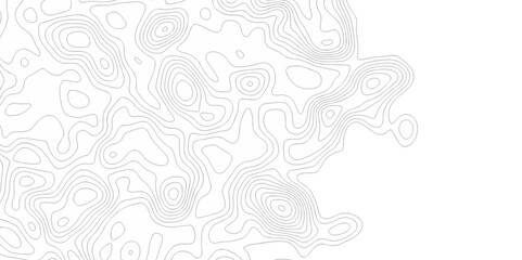 Fototapeta premium Modern location discovery vector topo map design White background with topographic world grid wave Topographic map geographic line texture. 
