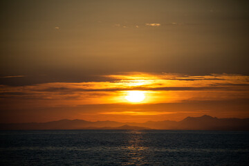 Sunset at Cape Daisen in Kochi Prefecture, Japan
